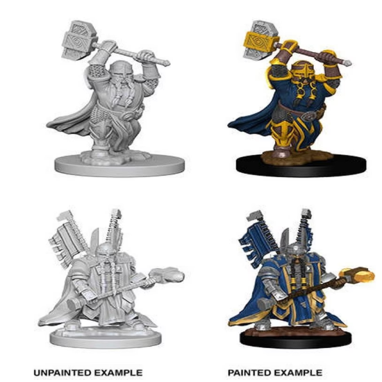 D&D Nolzur's Marvelous Miniatures Unpainted Dwarf Paladin