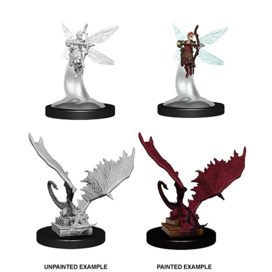 D&D Nolzurs Marvelous Unpainted Miniatures Sprite and Pseudodragon