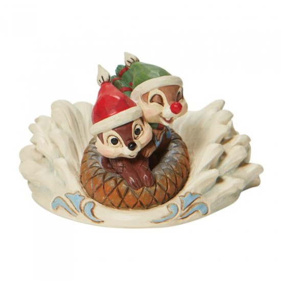 Disney Traditions Fun in the Snow Chip & Dale Sledding Figurine