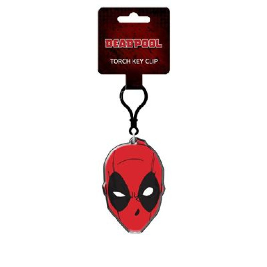 Marvel Deadpool Mask Torch Key Clip
