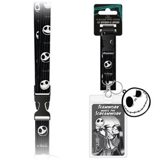 Disney The Nightmare Before Christmas Teamwork Lanyard ID Keychain