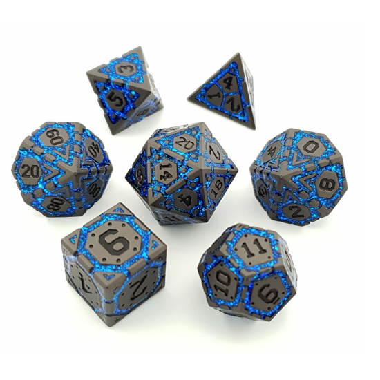 TTD Cerulean Sigil Metal Dice 7 Piece Set
